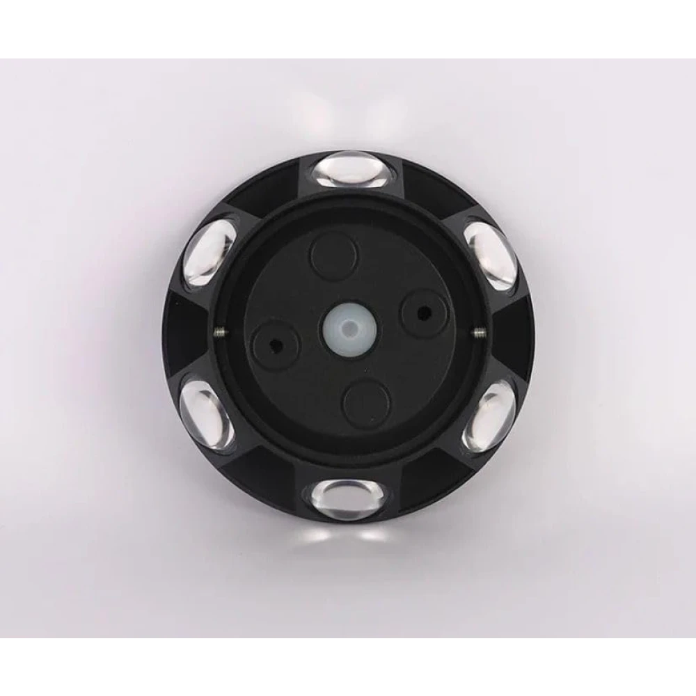 SHRI MAHAL ANTIQUES 12W Round (6 Way) Indoor/Outdoor LED Waterproof IP65 Exterior Wall Step Light (Warm White) Dining Hall/Fancy Light for Living Room, Pack of 1 Black