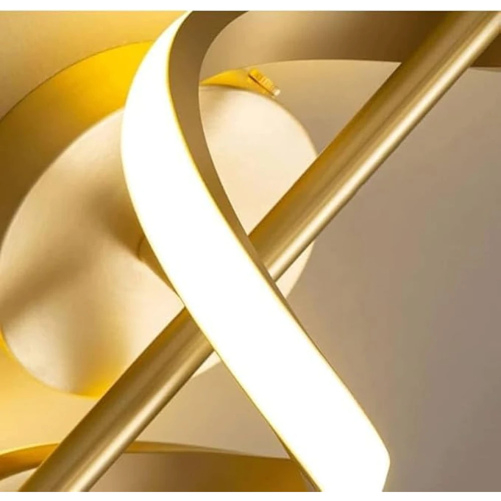 Spiral Gold LED Wall Lamp for Living Room/Bedroom Hall Decorative