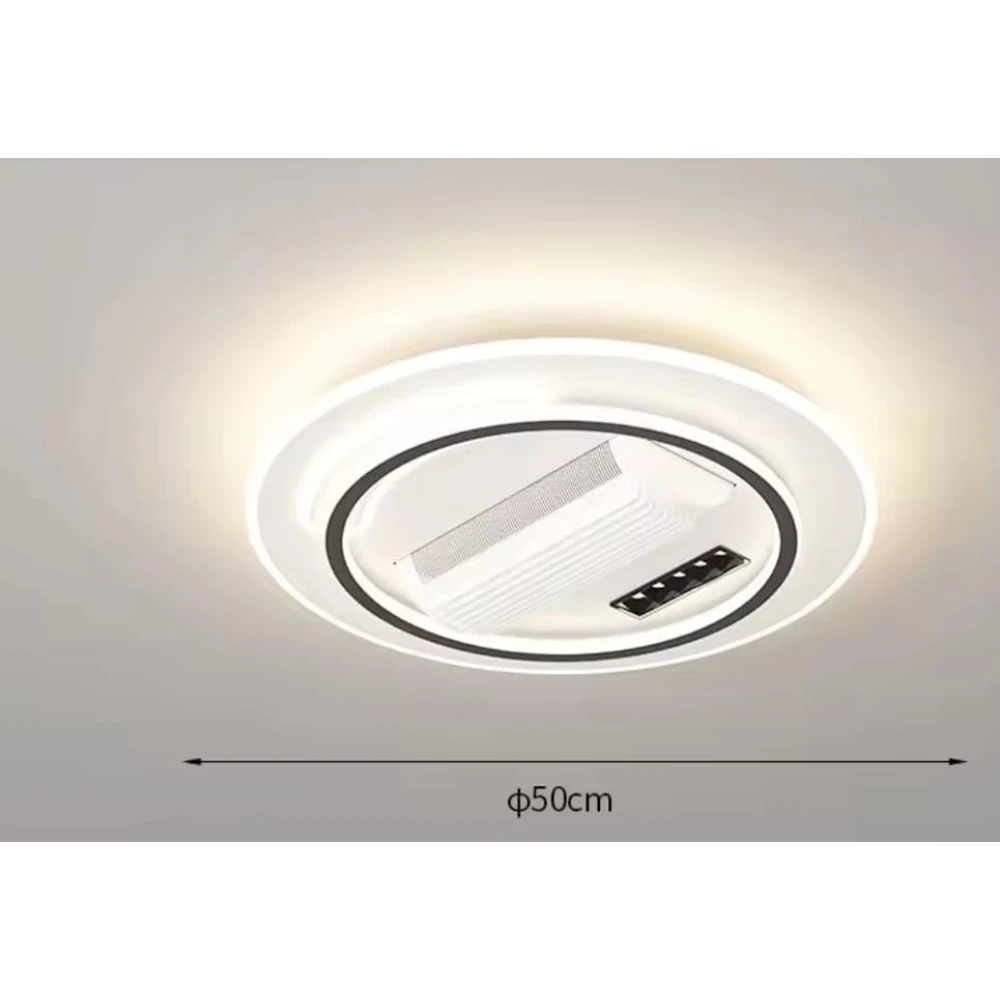 SHRI MAHAL ANTIQUES Luxury Bladeless Ceiling Fan with Integrated LED Lighting | Remote Control | Chandelier for Living Room Bed Room Hall Hotel