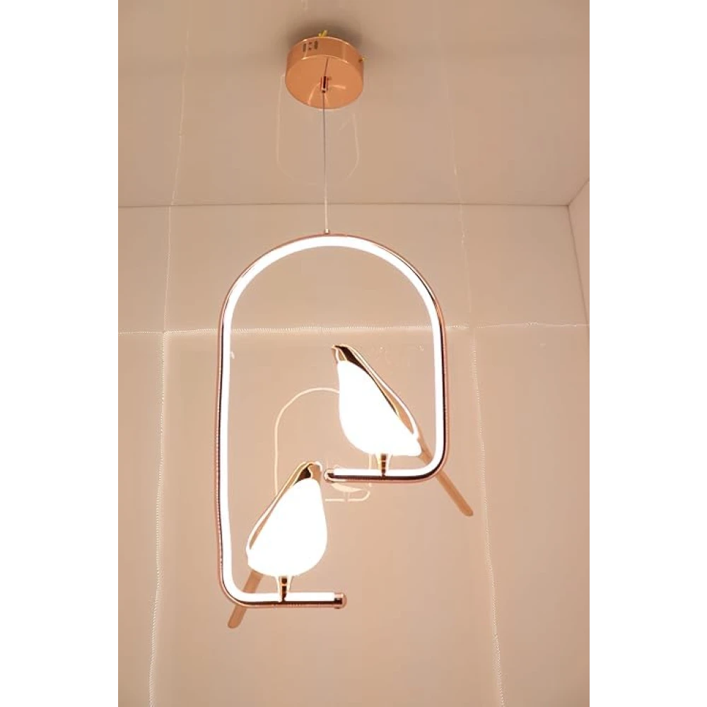 SHRI MAHAL ANTIQUES Metal Chirpy Twin Pendant Hanging Lights for Living Room Lights: Double Delight