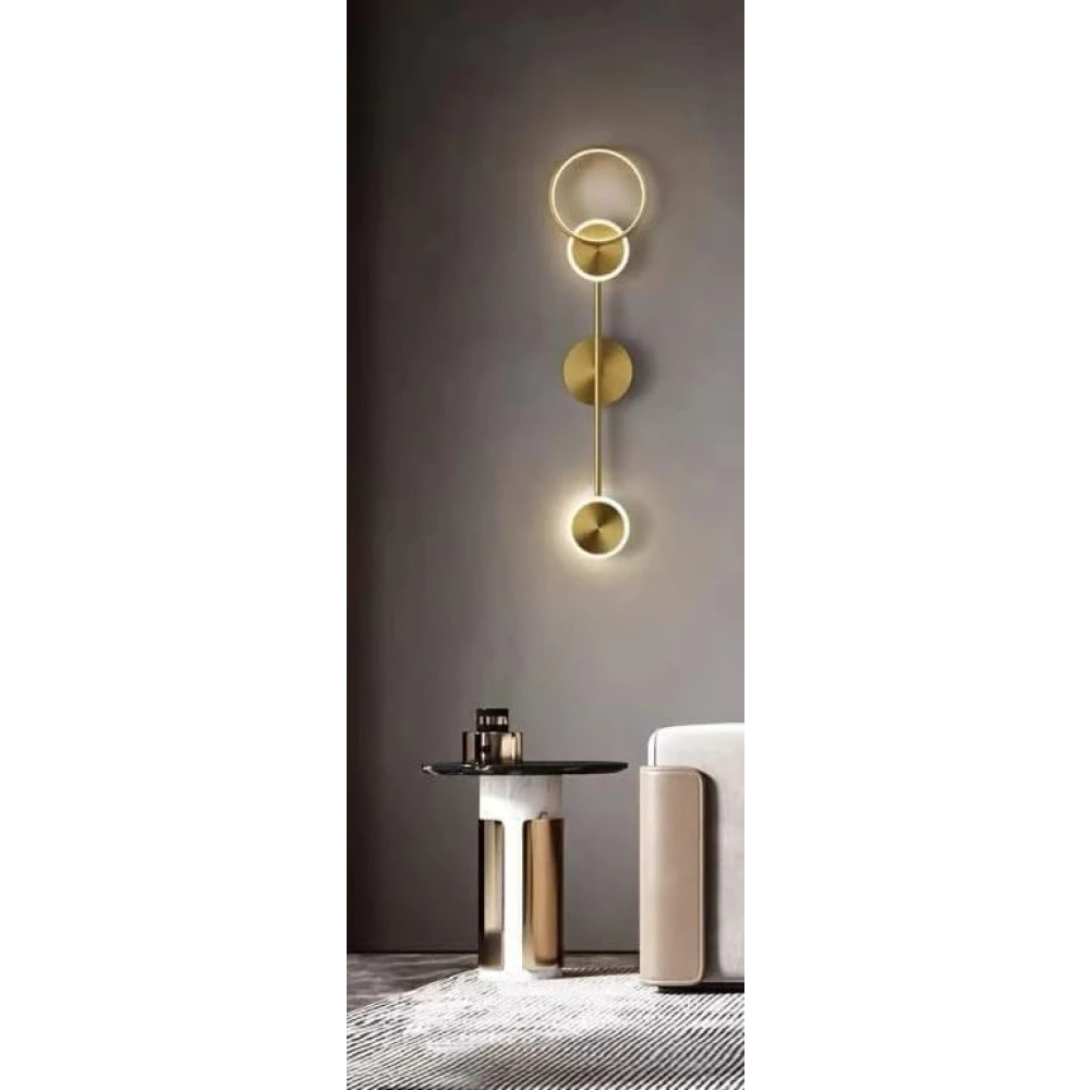 PRMOAGEN Stylish Gold Ring Long Wall Light for Living Room Bed Room Hall