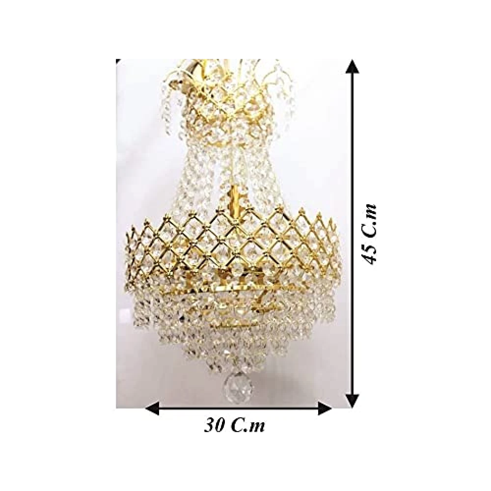 SHRI MAHAL ANTIQUES® Ceiling Lamp jHHOMAR Chandelier Chandelier Ceiling Lamp Glass Crystal Big Size Jhhomar Lamp Ceiling Light for Living Room/Hall/Bed Room etc. Chandelier Ceiling