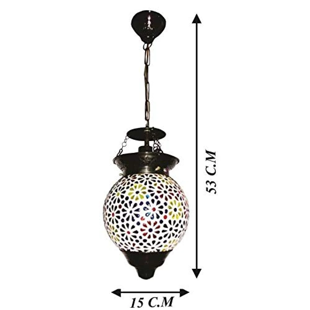 PRMOAGEN 2 Pcs Glass Hanging Light