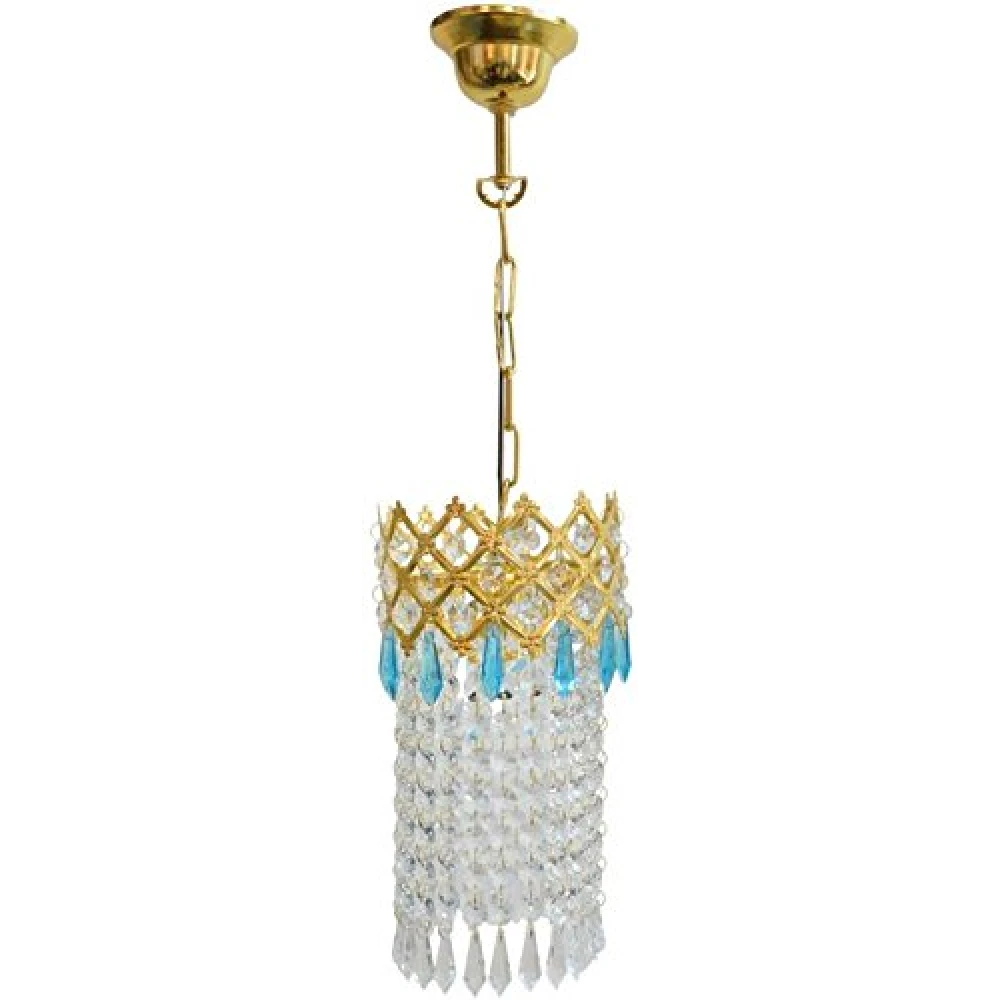 SHRI MAHAL ANTIQUES Crystal Hanging Light