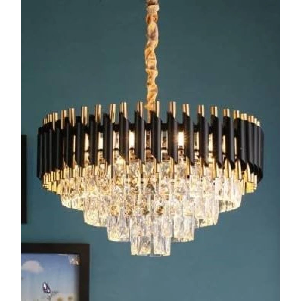 500 MM Black Mamra Crystal Chandelier Light for Living Room Bed Room Hall BZ_PA_CL 3003