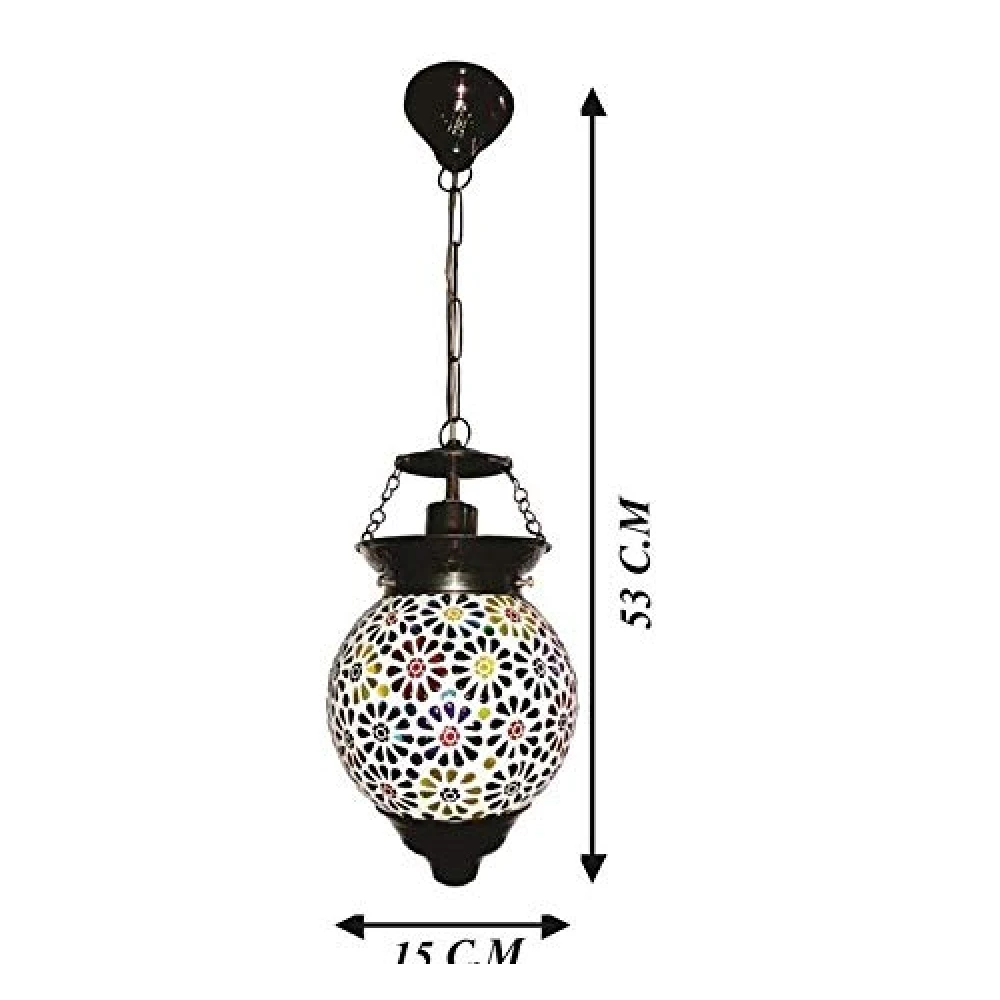 PRMOAGEN 2 Pcs Glass Hanging Light