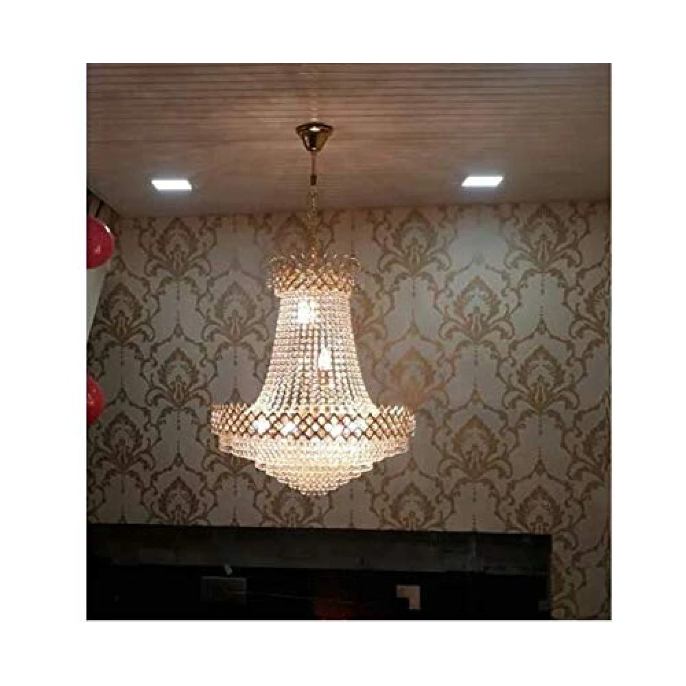 PRMOAGEN LED Ceiling Lamp jHHOMAR Chandelier Chandelier Ceiling Lamp Glass Crystal Big Size Jhhomar Lamp Ceiling Light for Living Room/Hall/Bed Room etc. Chandelier Ceiling