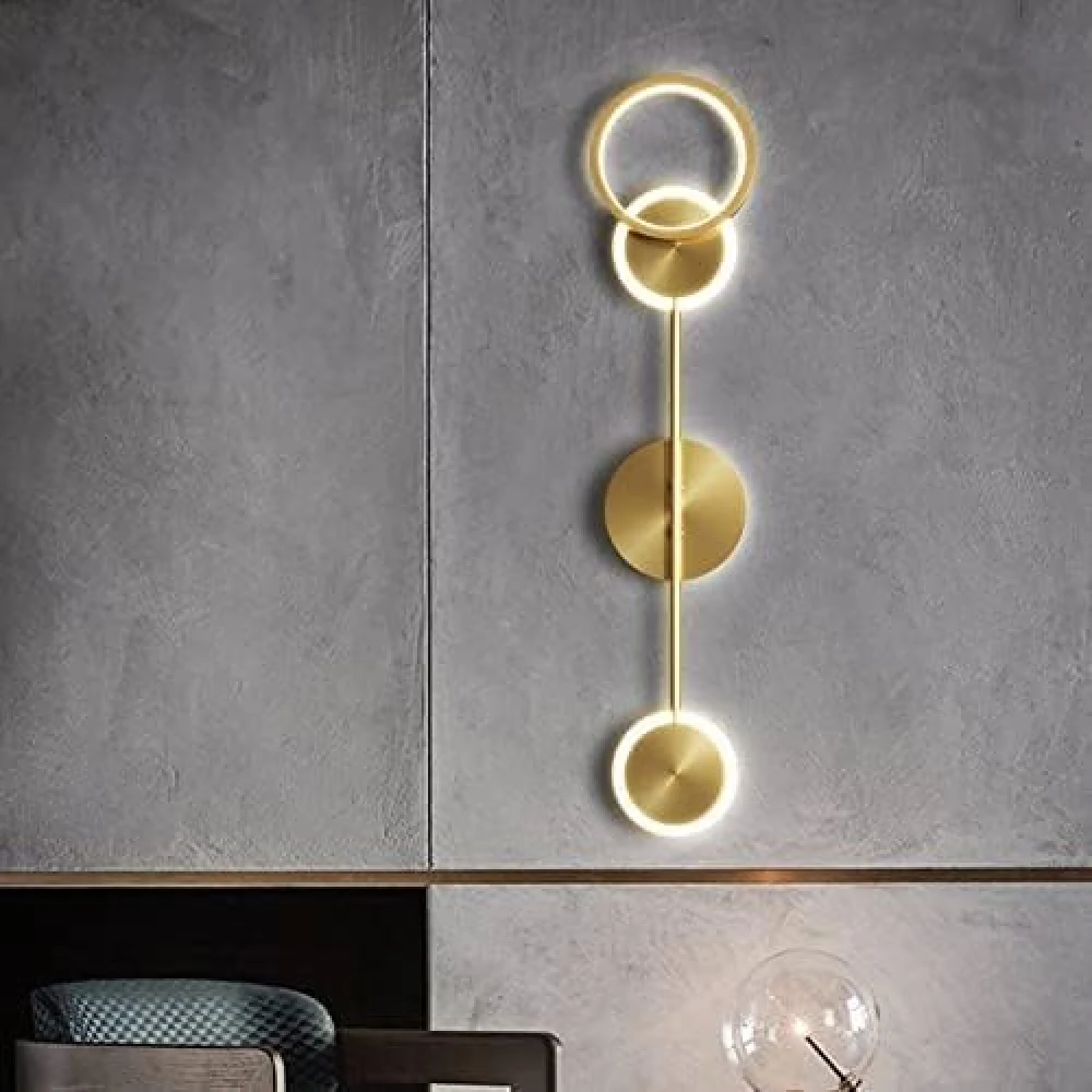 Stylish Gold Ring Long Wall Light For Living Room Bed Room Hall