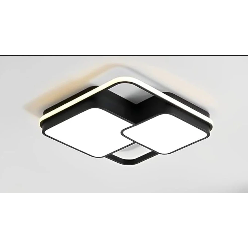 SHRI MAHAL ANTIQUES 3 in 1 LED Ceiling/Wall Chandelier Light with Remote 3 Step Colour Changing Chandelier Ceiling Lamp (Black, White)