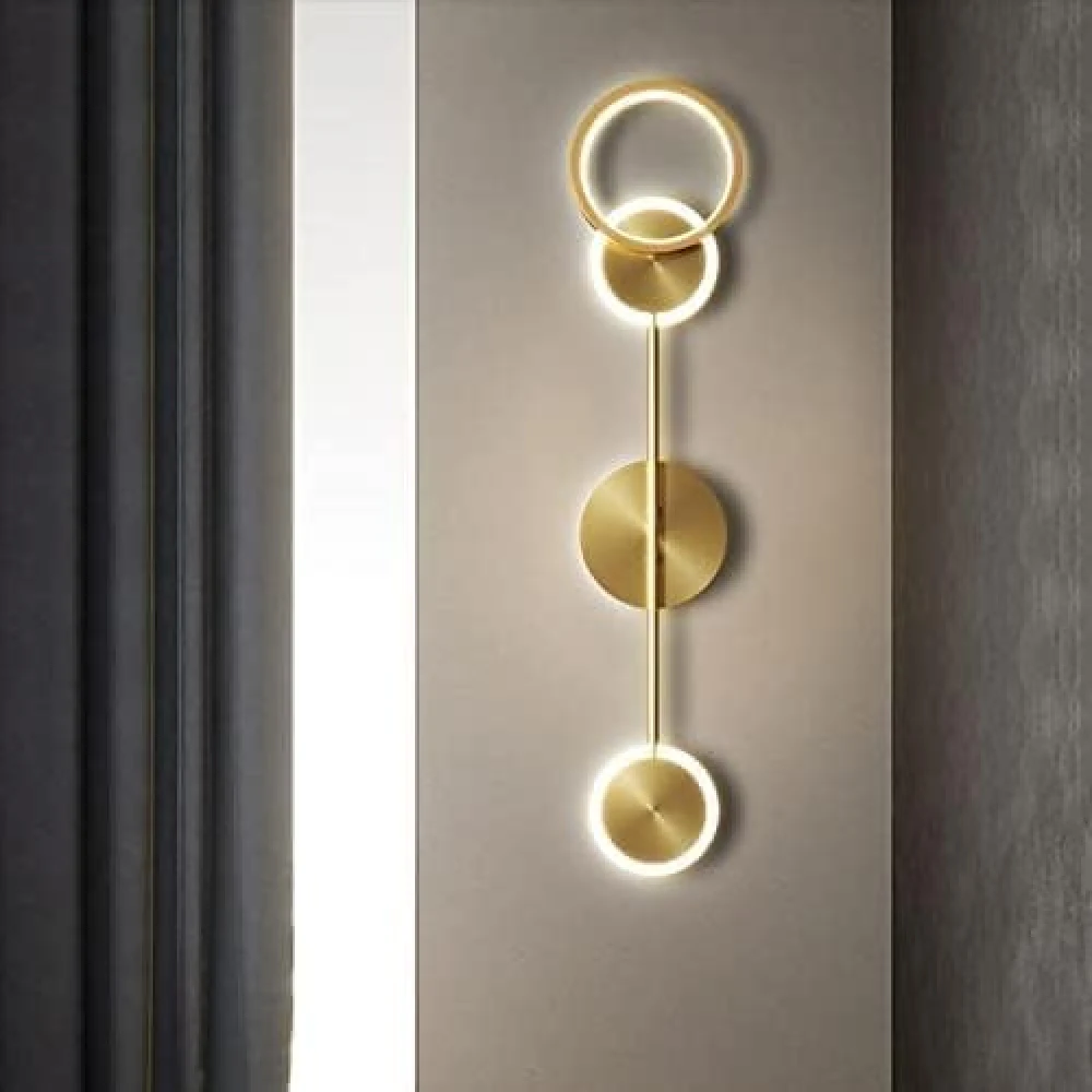 PRMOAGEN Stylish Gold Ring Long Wall Light for Living Room Bed Room Hall