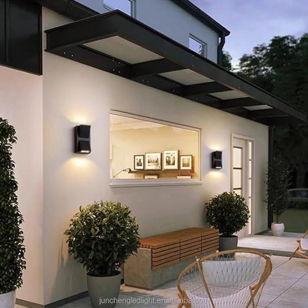 PRMOAGEN 6W IP65 Waterproof Lamp K Shape Fancy Wall Light for Wall Up & Down Wall Lamps - Outdoor Wall Lights for Elevation,Garden & Patio Lights - (Warm White) Pack of 1