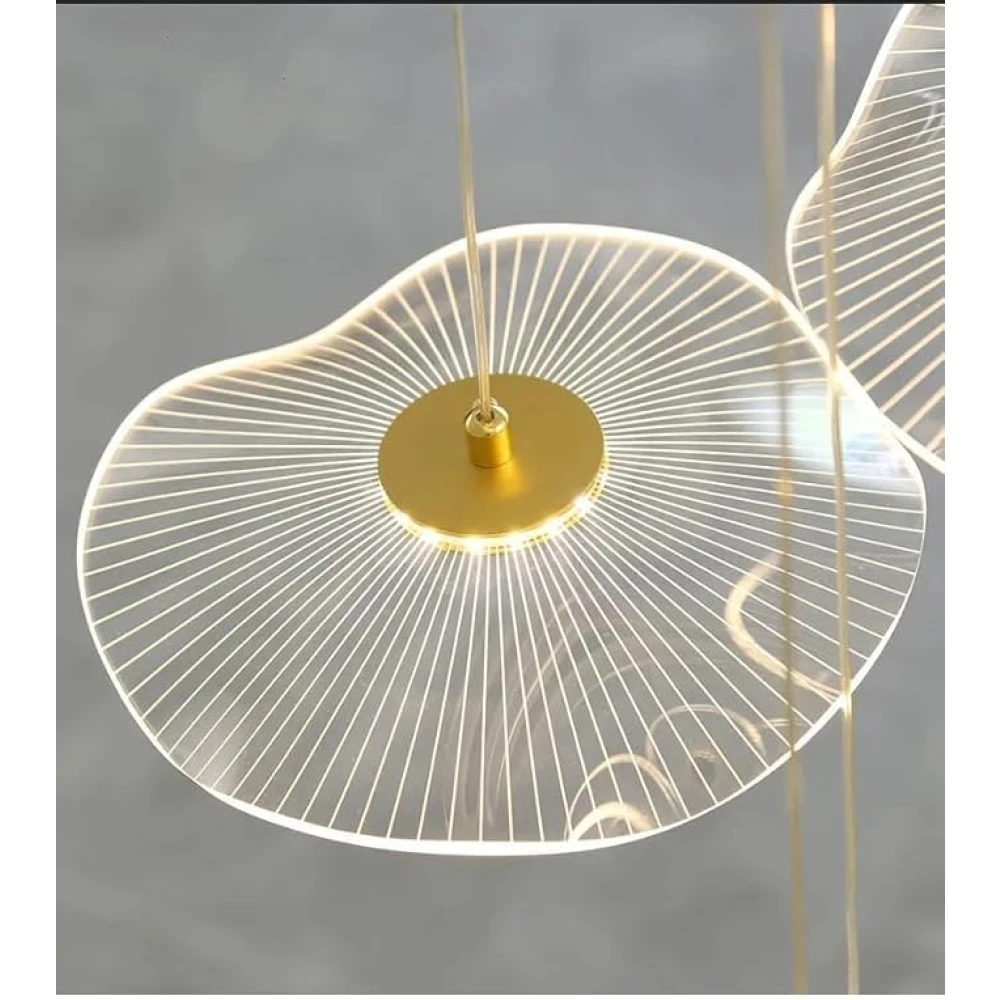 SHRI MAHAL ANTIQUES Aqua Medusa Acrylic Chandelier Adjustable Hanging String for Ceiling Suitable for Staircase (Set of One Pendants, 24 CM (L) X 24 CM (W) X 150 CM (H))