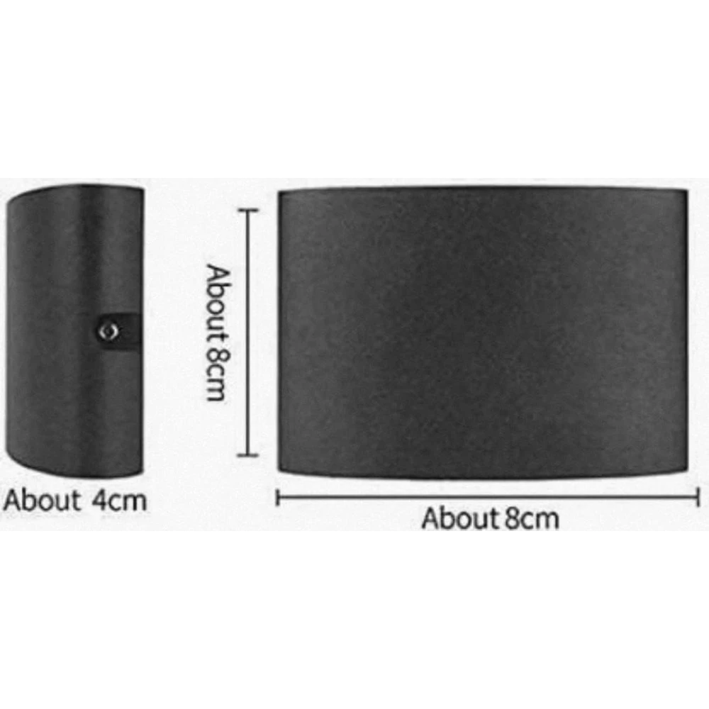 PRMOAGEN Metal 2 Watts 2 Ray Oval Warm White Color Up Down Led Outdoor Indoor Ip65 Exterior Wall Step Light Fixture Waterproof Lamp