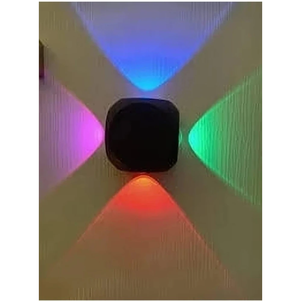 4W Modern LED Indoor/Outdoor UP & Down Wall Light Fancy Lamp - Multicolour