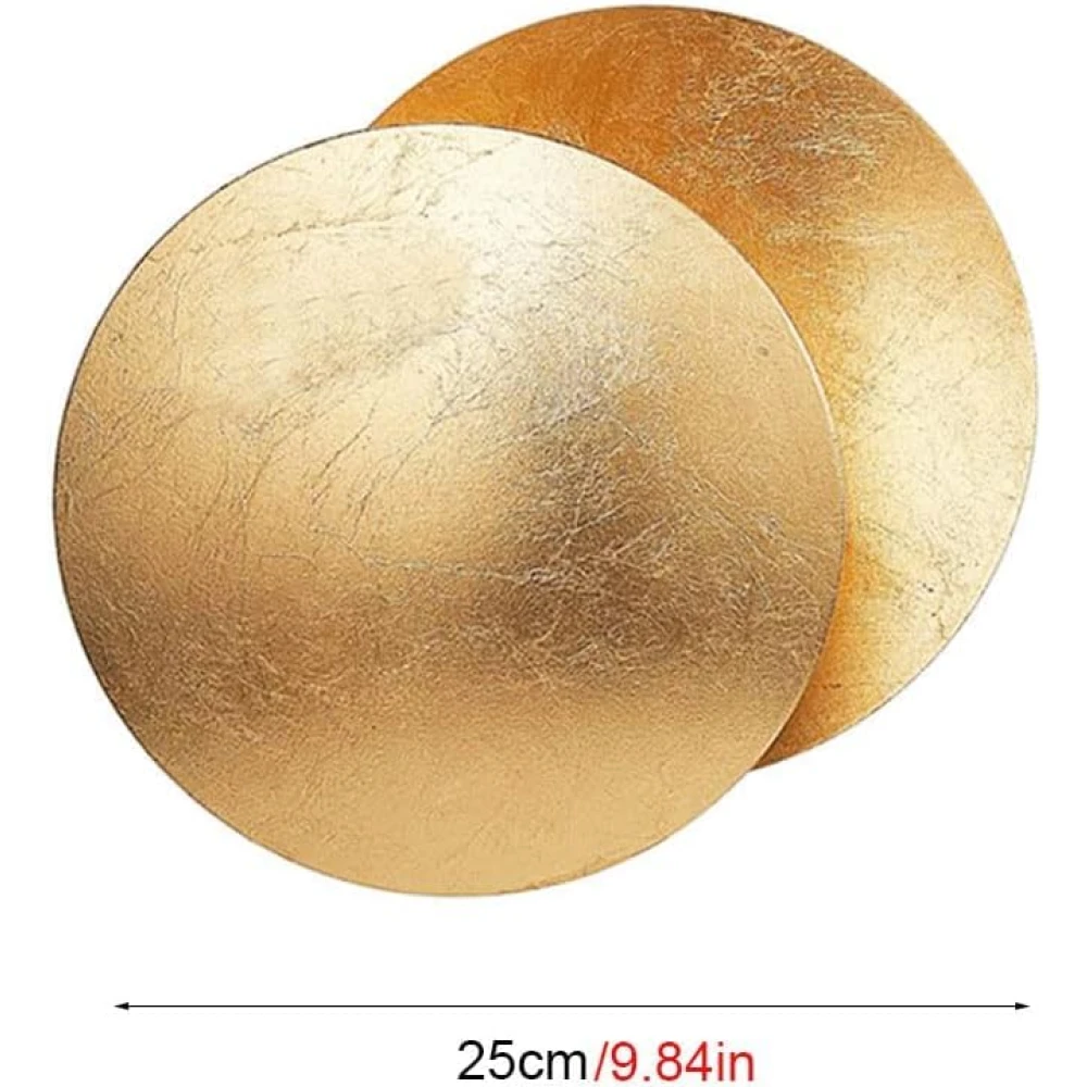 SHRI MAHAL ANTIQUES Indoor Wall Light Round Gold Copper Living Room Creative Moon Concept Solar Eclipse Wall Lamp Nordic Aisle Stairs Bedroom Bedside Sconces Hallway Corridor Lighting, 25cm