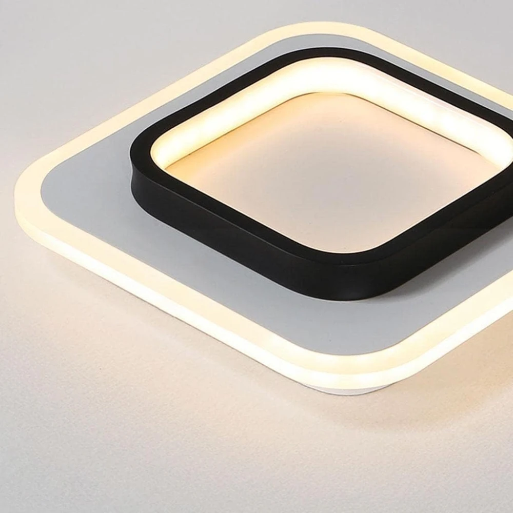 SHRI MAHAL ANTIQUES Led Ceiling Light Fixture Flush Mount for Bedroom Balcony Warm White Square|Home & Garden|Lamps, Lighting & Ceiling Fans|Chandeliers & Ceiling Fixtures