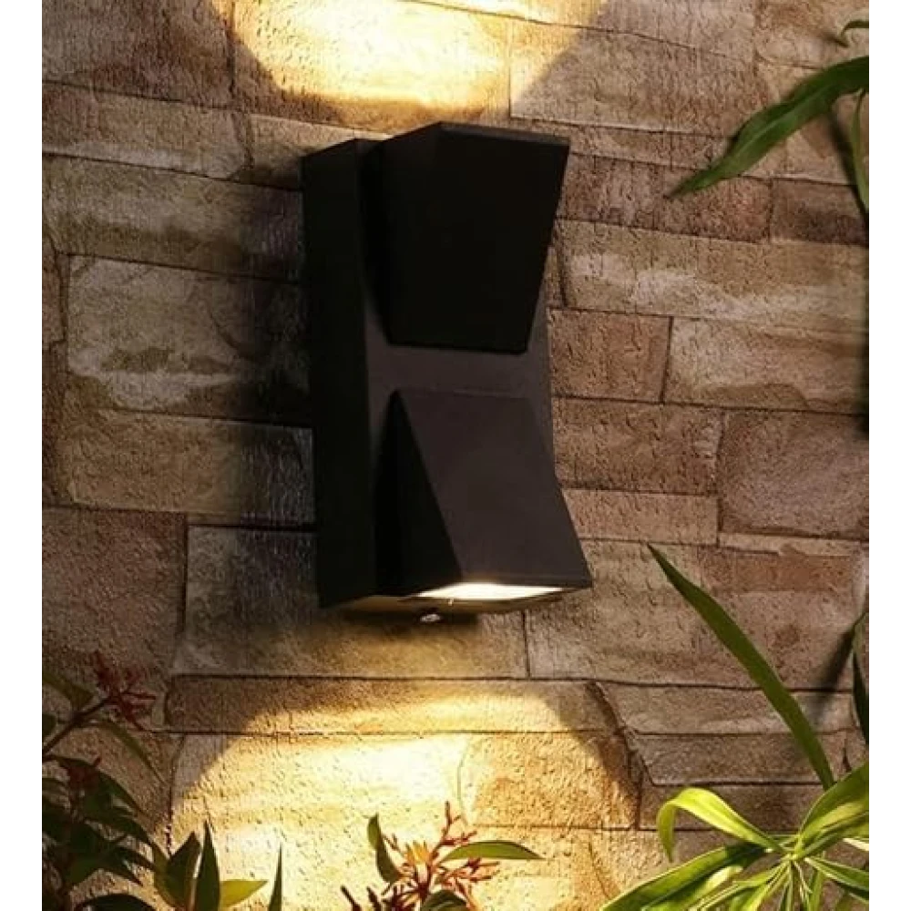 SHRI MAHAL ANTIQUES 6W IP65 Waterproof Lamp K Shape Fancy Wall Light for Wall Up & Down Wall Lamps - Outdoor Wall Lights for Elevation,Garden & Patio Lights - (Warm White) Pack of 1