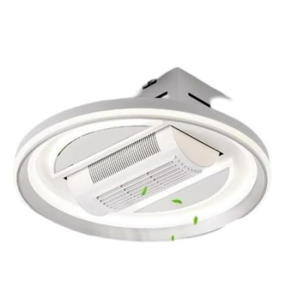 PRMOAGEN Luxury Bladeless Ceiling Fan with Integrated LED Lighting | Remote Control | Chandelier for Living Room Bed Room Hall Hotel