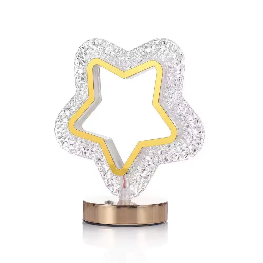 LED Touch Rechargeable Crystal Table Lamp Color Change Bedside Night Light USB Charging (Style 1) BZ_PA_WL 7026