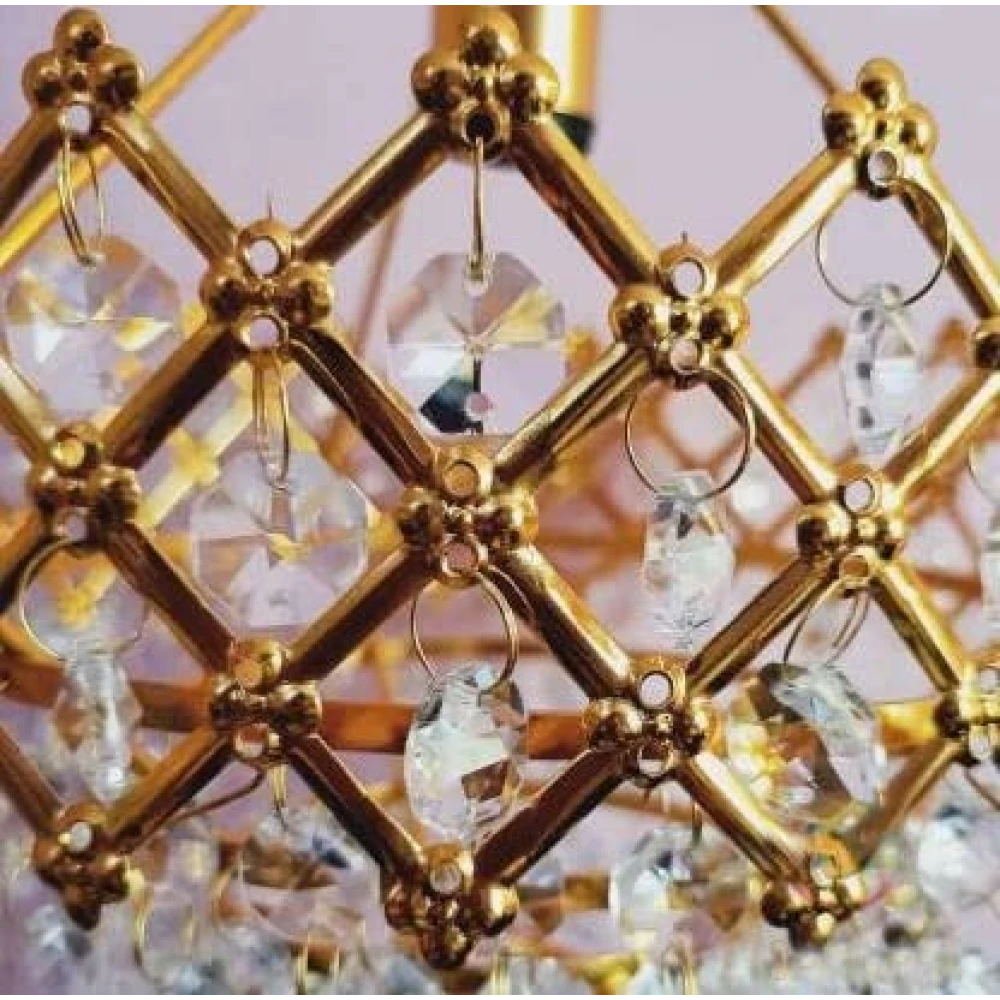 SHRI MAHAL ANTIQUES Crystal Hanging Light
