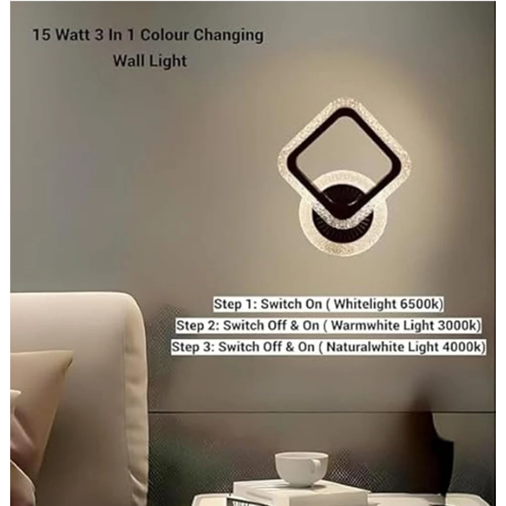 SHRI MAHAL ANTIQUES Wall Lights for Living Room, Home Decoration Wall Lamps for Bedroom/Bathroom, Mirror Side Wall Scone Fixtures, Classic Design (Gold Electroplated)