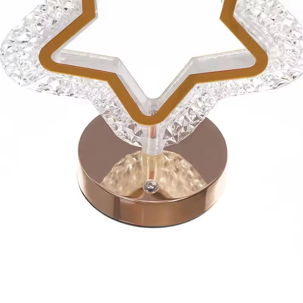 LED Touch Rechargeable Crystal Table Lamp Color Change Bedside Night Light USB Charging (Style 1) BZ_PA_WL 7026