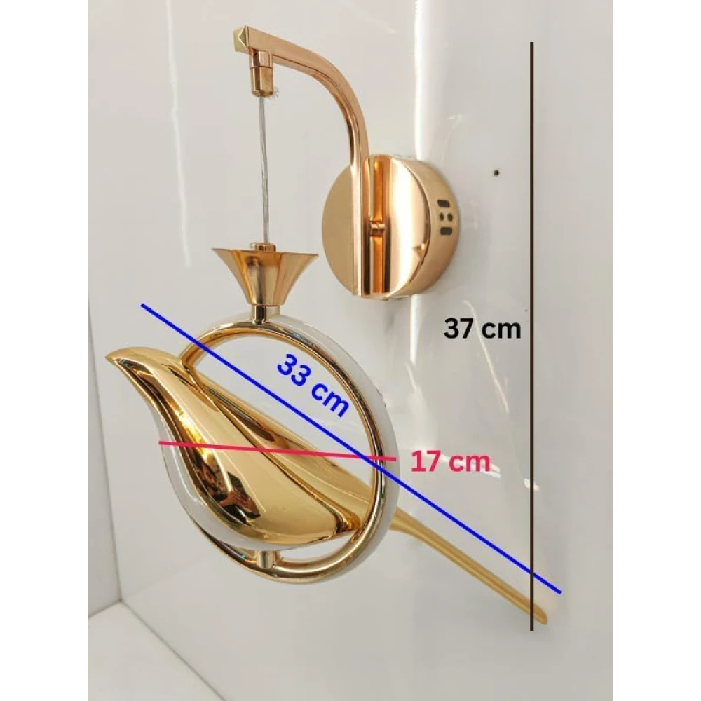 PRMOAGEN Modern Bird-Shaped LED Wall Light, Gold and White Sconce with Artistic Design, Energy-Efficient Decorative Lighting for Bedrooms, Living Rooms, and Hallways Stylish Accent Light Fixture