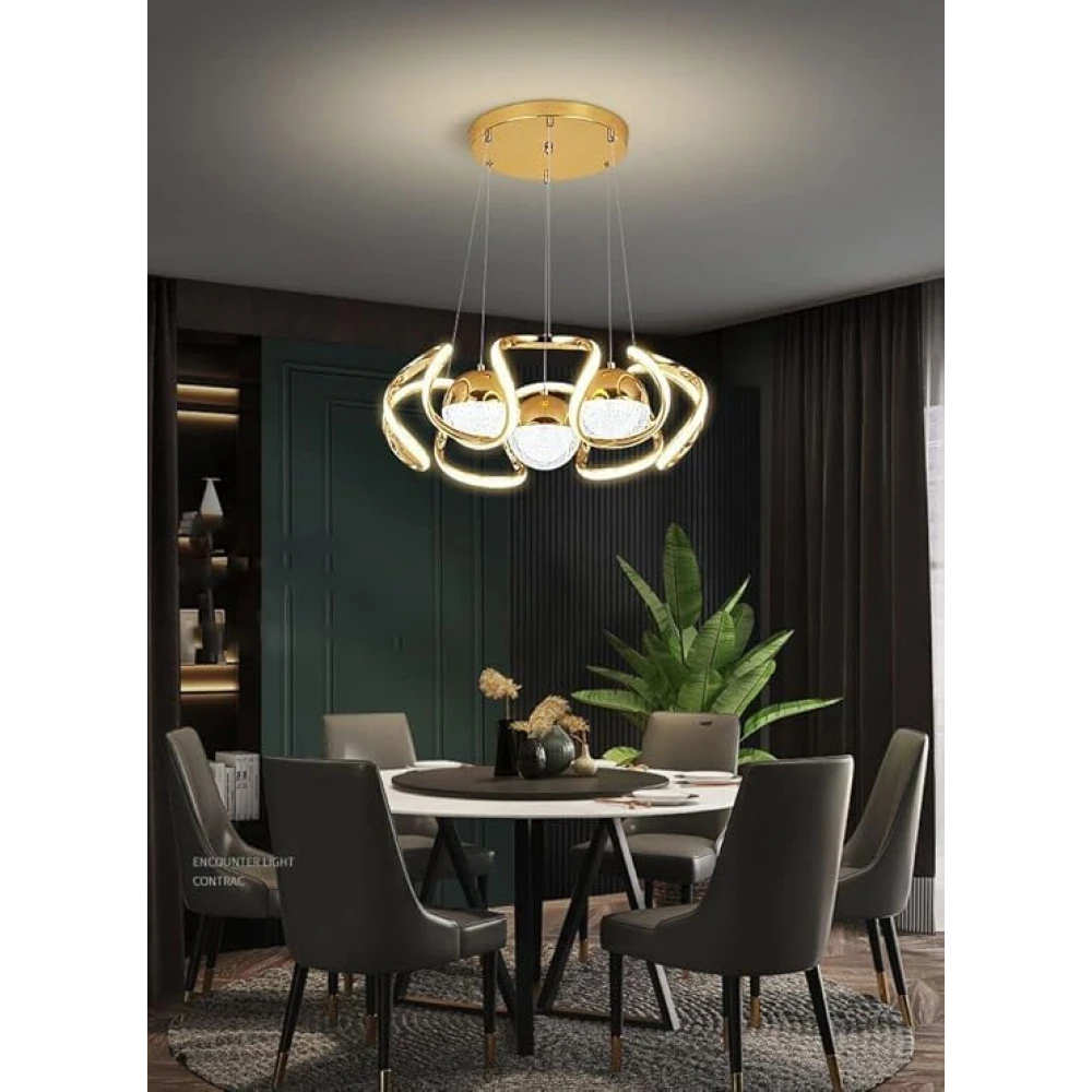SHRI MAHAL ANTIQUES ®- 148 Watt Larissa French Gold Chandelier for Living Room Modern, Hall,(Warm White, Cold White, Natural White)