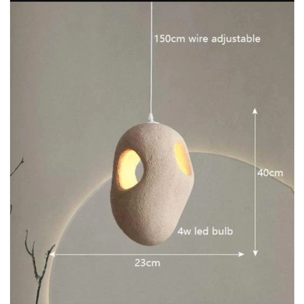 PRMOAGEN Organic Void: Sculptural Pendant Lights with Natural Illumination.for Living Room Bed Room Hall