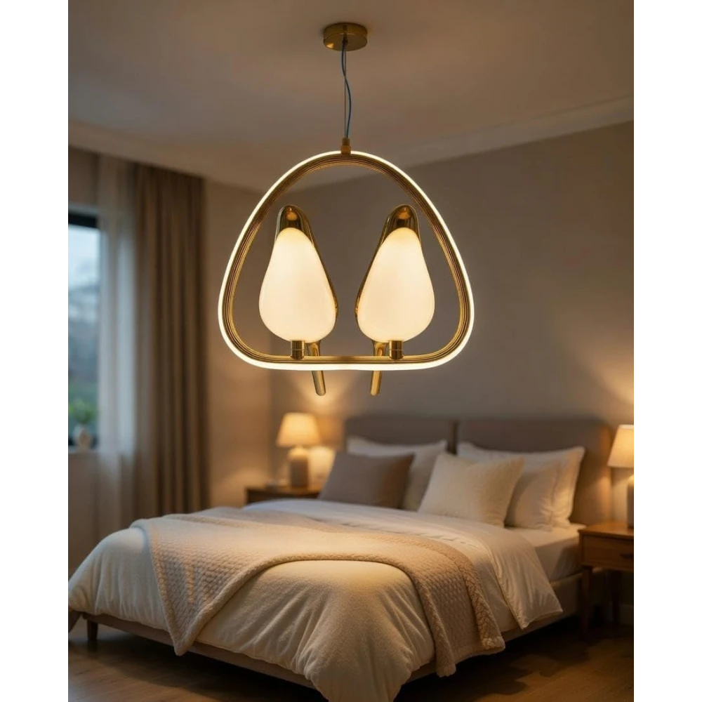PRMOAGEN LED Double Step Bird Hanging Light for Living Room Bed Room Hall Hotel Restaurant