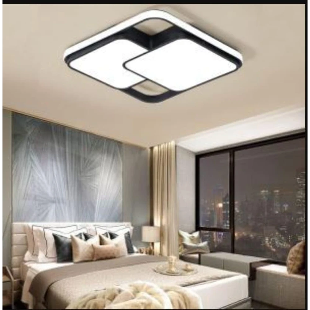 SHRI MAHAL ANTIQUES 3 in 1 LED Ceiling/Wall Chandelier Light with Remote 3 Step Colour Changing Chandelier Ceiling Lamp (Black, White)