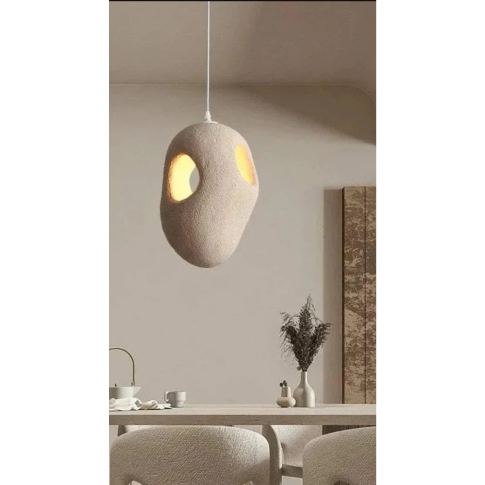 SHRI MAHAL ANTIQUES Organic Void: Sculptural Pendant Lights with Natural Illumination.for Living Room Bed Room Hall