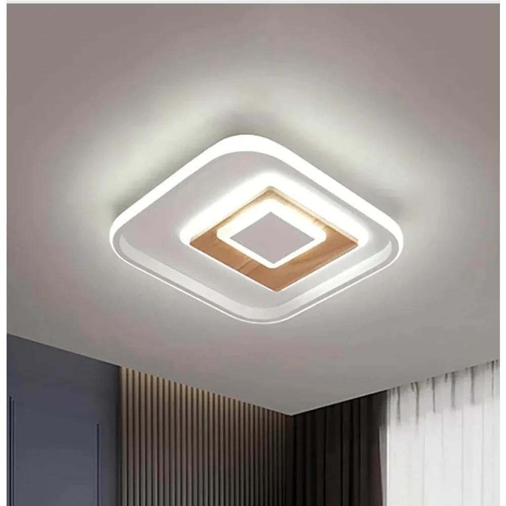 SHRI MAHAL ANTIQUES Square LED Ceiling Light with Remote Control for Living Room Bed Room Hall Chandelier Ceiling Lamp
