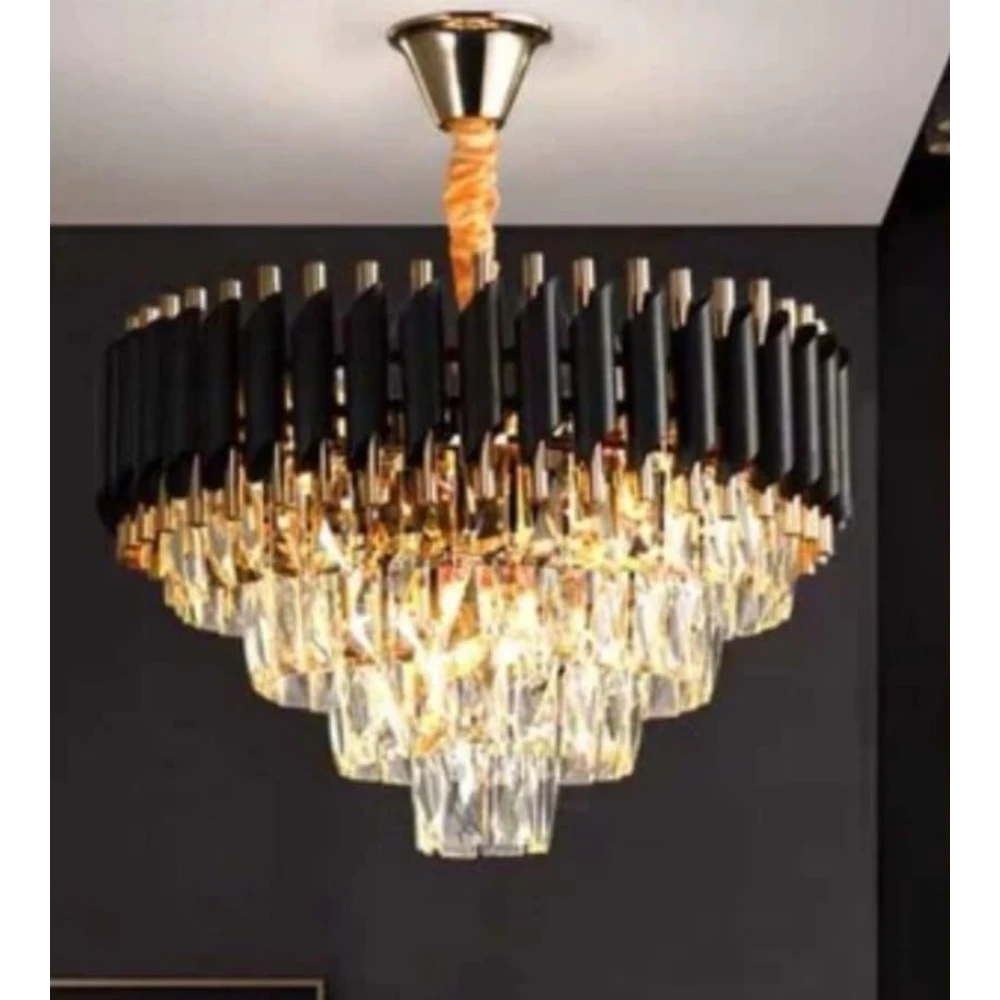 Glass Black Mamba Round Chandelier (500 Mm) BZ_PA_CL 3078
