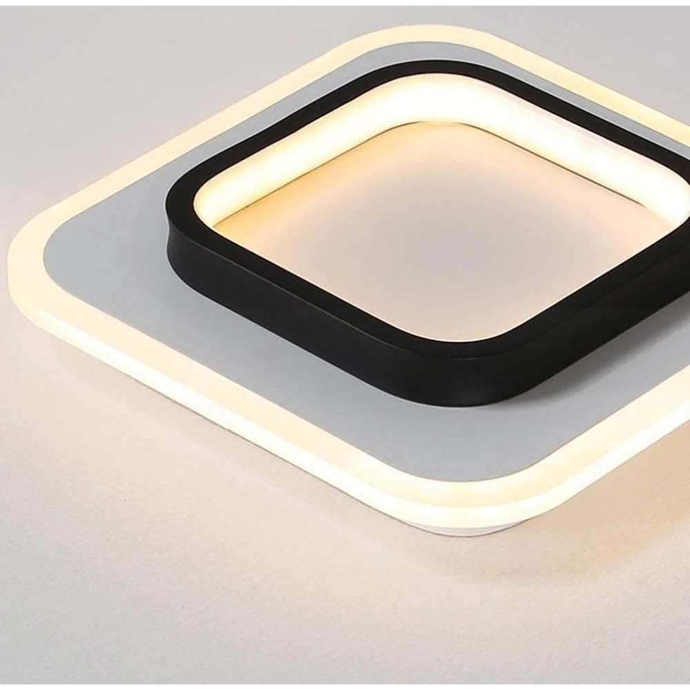 SHRI MAHAL ANTIQUES Led Ceiling Light Fixture Flush Mount for Bedroom Balcony Warm White Square|Home & Garden|Lamps, Lighting & Ceiling Fans|Chandeliers & Ceiling Fixtures