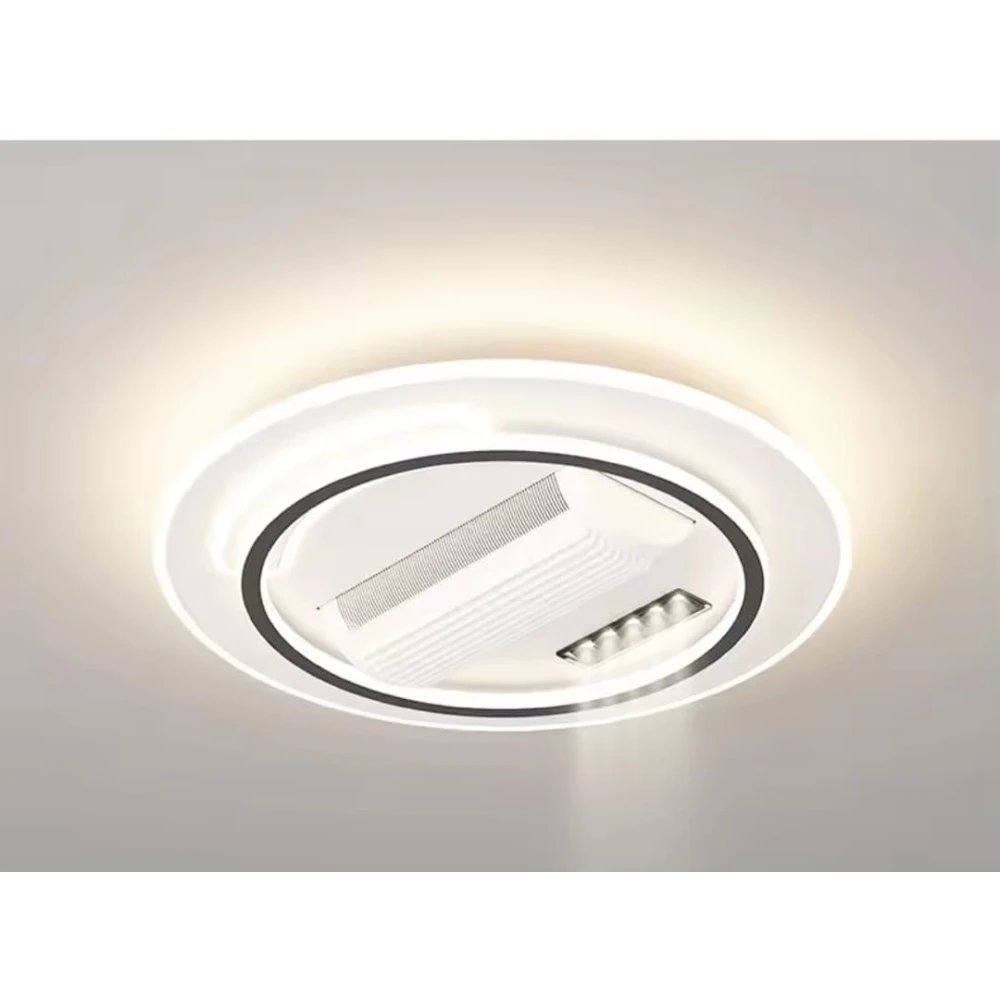 SHRI MAHAL ANTIQUES Luxury Bladeless Ceiling Fan with Integrated LED Lighting | Remote Control | Chandelier for Living Room Bed Room Hall Hotel