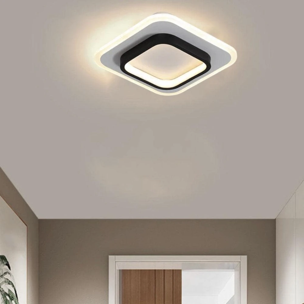 SHRI MAHAL ANTIQUES Led Ceiling Light Fixture Flush Mount for Bedroom Balcony Warm White Square|Home & Garden|Lamps, Lighting & Ceiling Fans|Chandeliers & Ceiling Fixtures