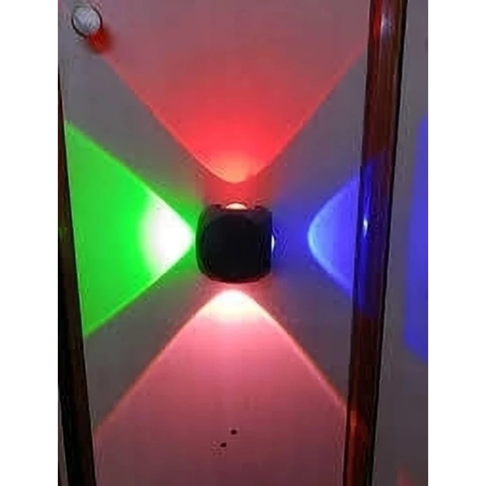 4W Modern LED Indoor/Outdoor UP & Down Wall Light Fancy Lamp - Multicolour