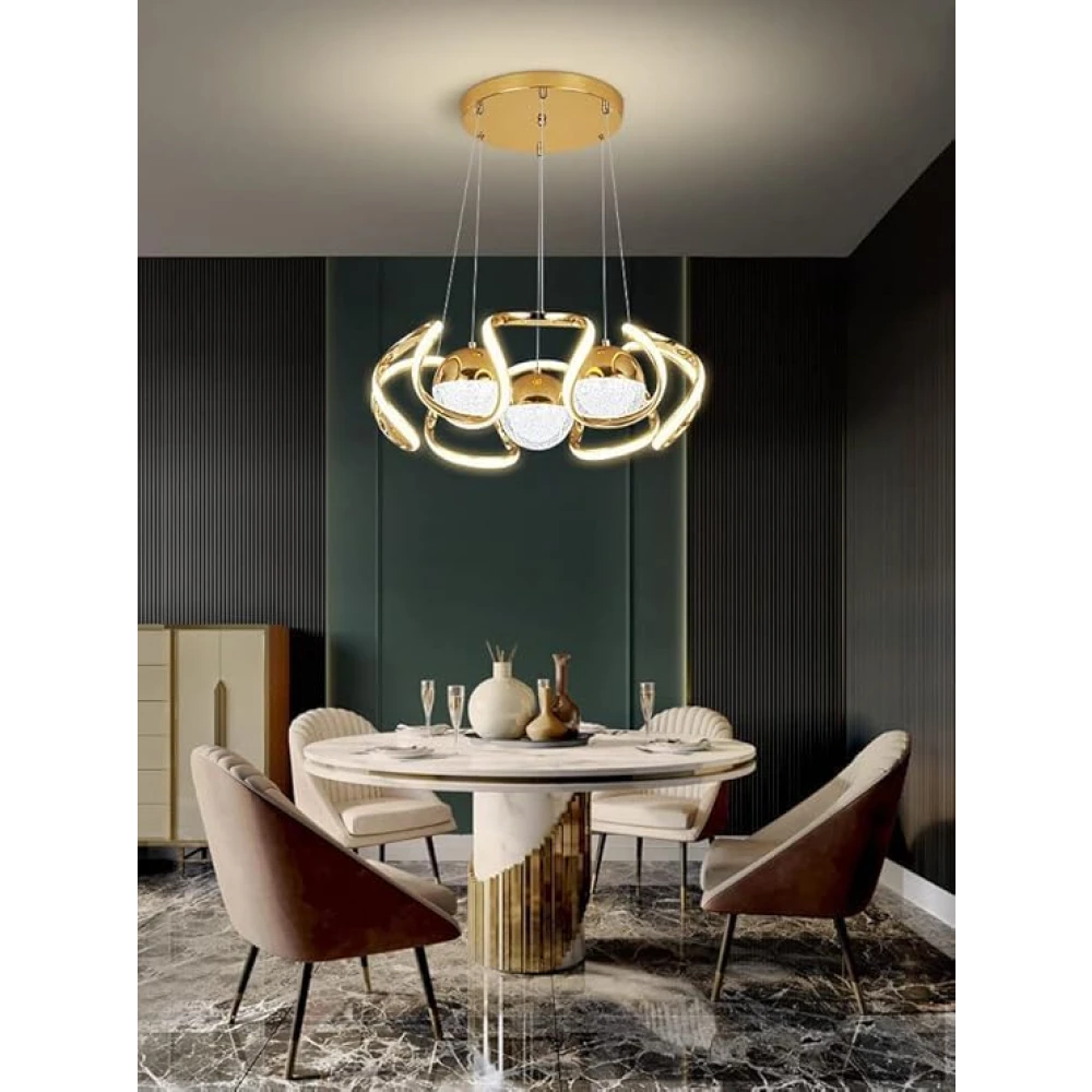 SHRI MAHAL ANTIQUES ®- 148 Watt Larissa French Gold Chandelier for Living Room Modern, Hall,(Warm White, Cold White, Natural White)