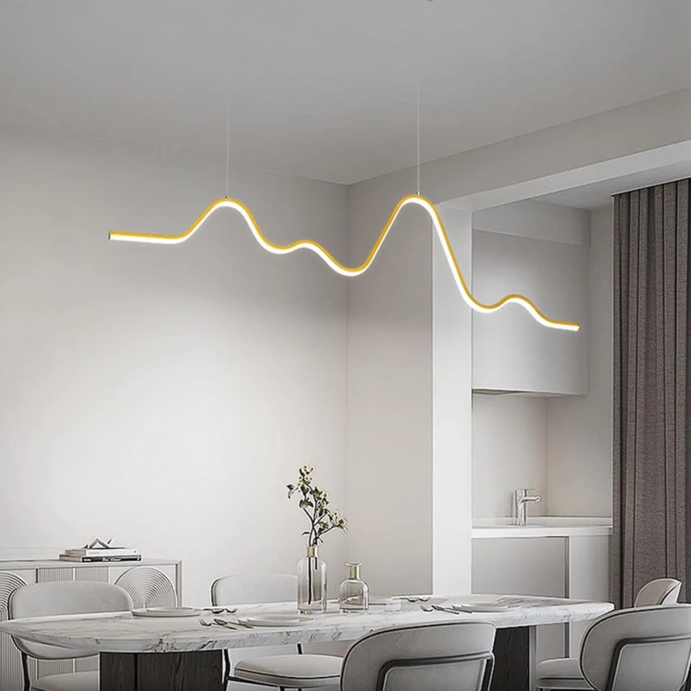 SHRI MAHAL ANTIQUES LED Dining Room Pendant Light Linear Design Pendant Lamp Height Adjustable Pendant Light for Dining Table Chandelier