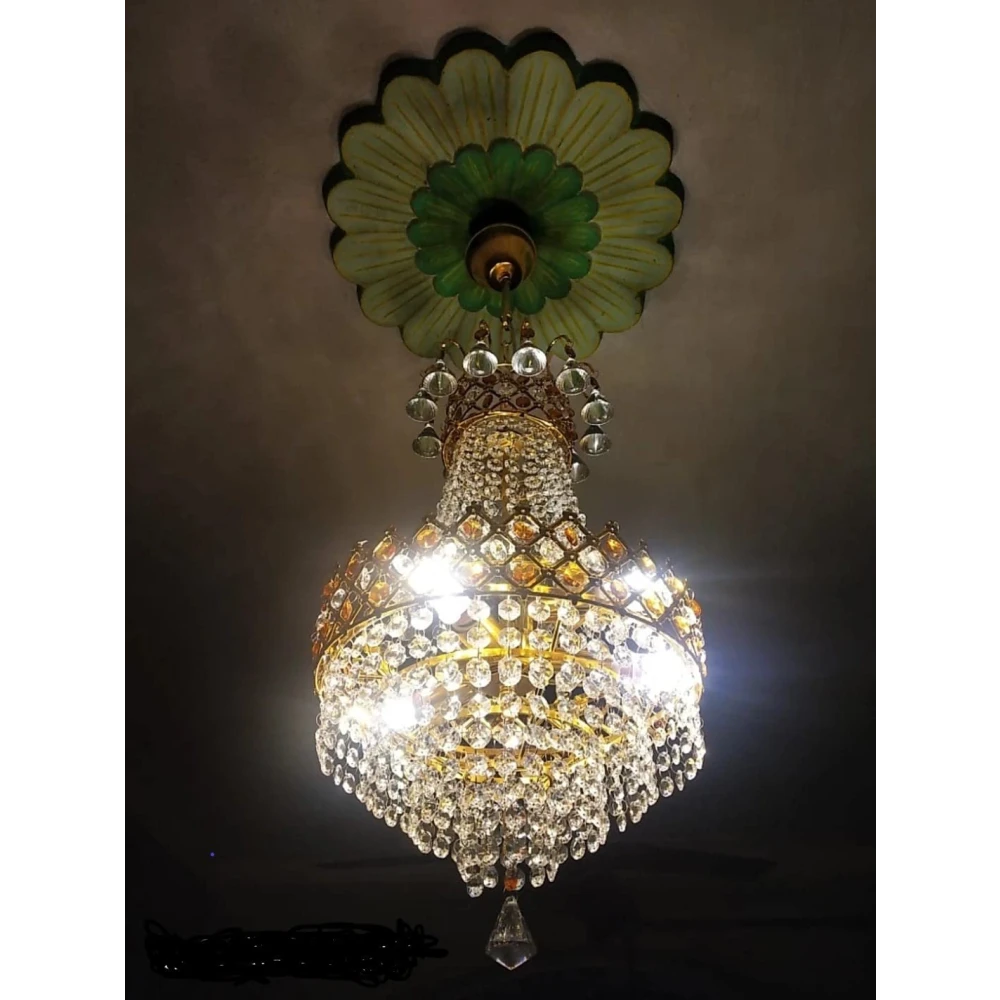 PRMOAGEN Crystal Big Size Jhhomar Lamp Ceiling Light for Living Room/Hall/Bed Room etc