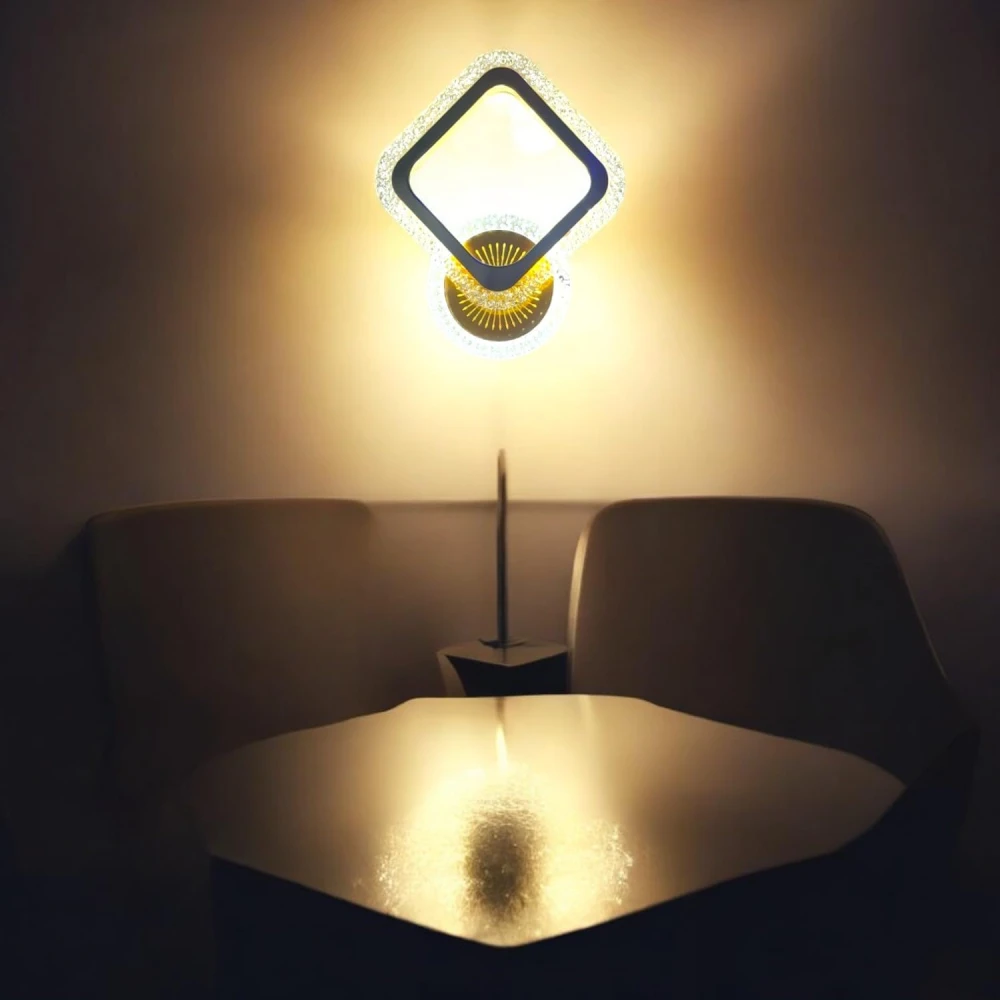 PRMOAGEN Modern LED Wall Light for Living Room Bedroom, 3 Color Changeable Wall Lamp (Cool, Warm, Natural White) Designer Decorative Wall,Pack of 1