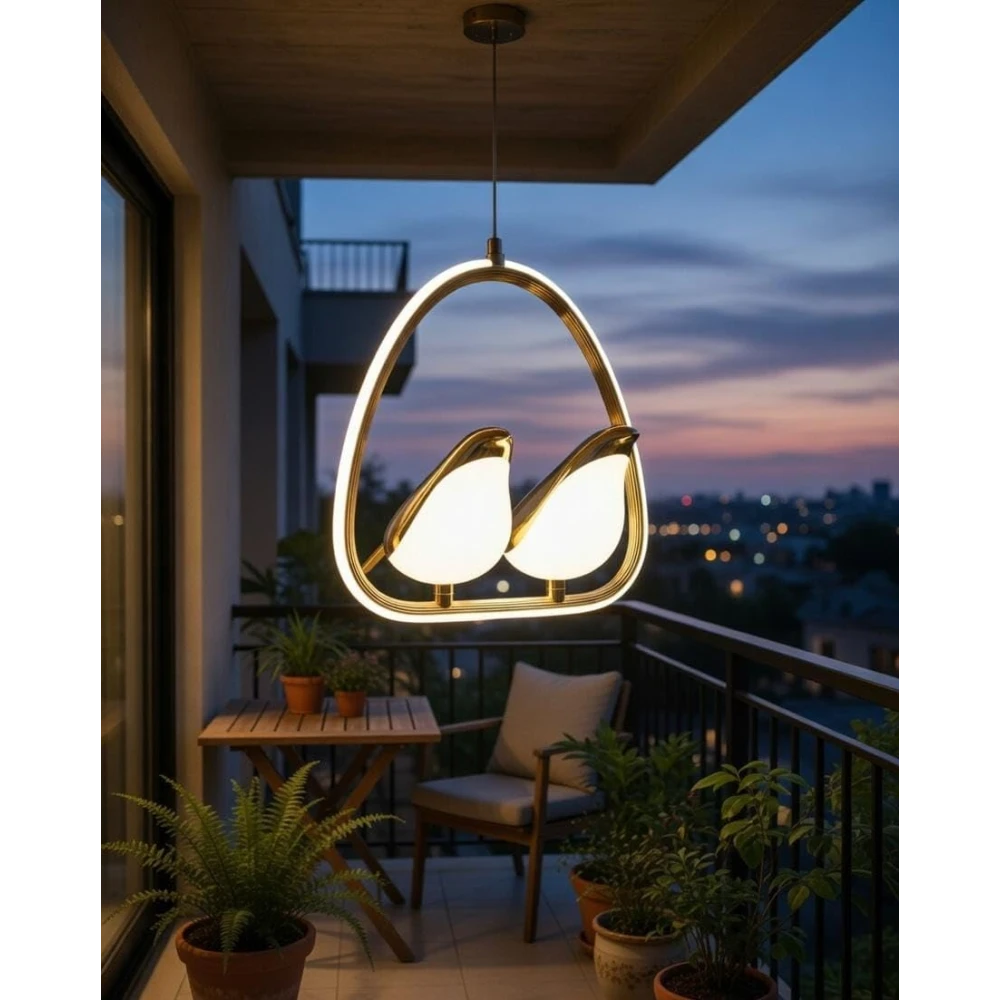 SHRI MAHAL ANTIQUES LED Double Step Bird Hanging Light for Living Room Bed Room Hall Hotel Restaurant
