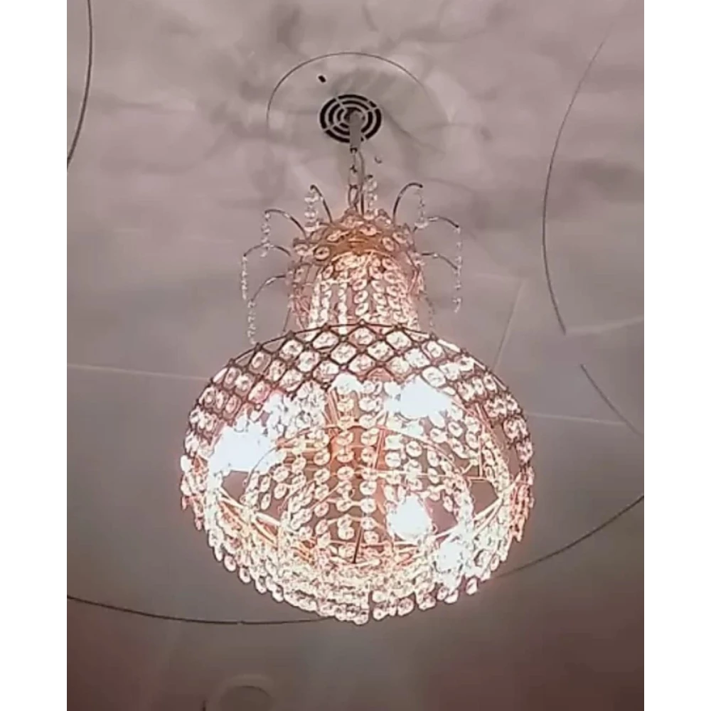 SHRI MAHAL ANTIQUES Crystal Big Size Jhhomar Lamp Ceiling Light for Living Room/Hall/Bedroom etc