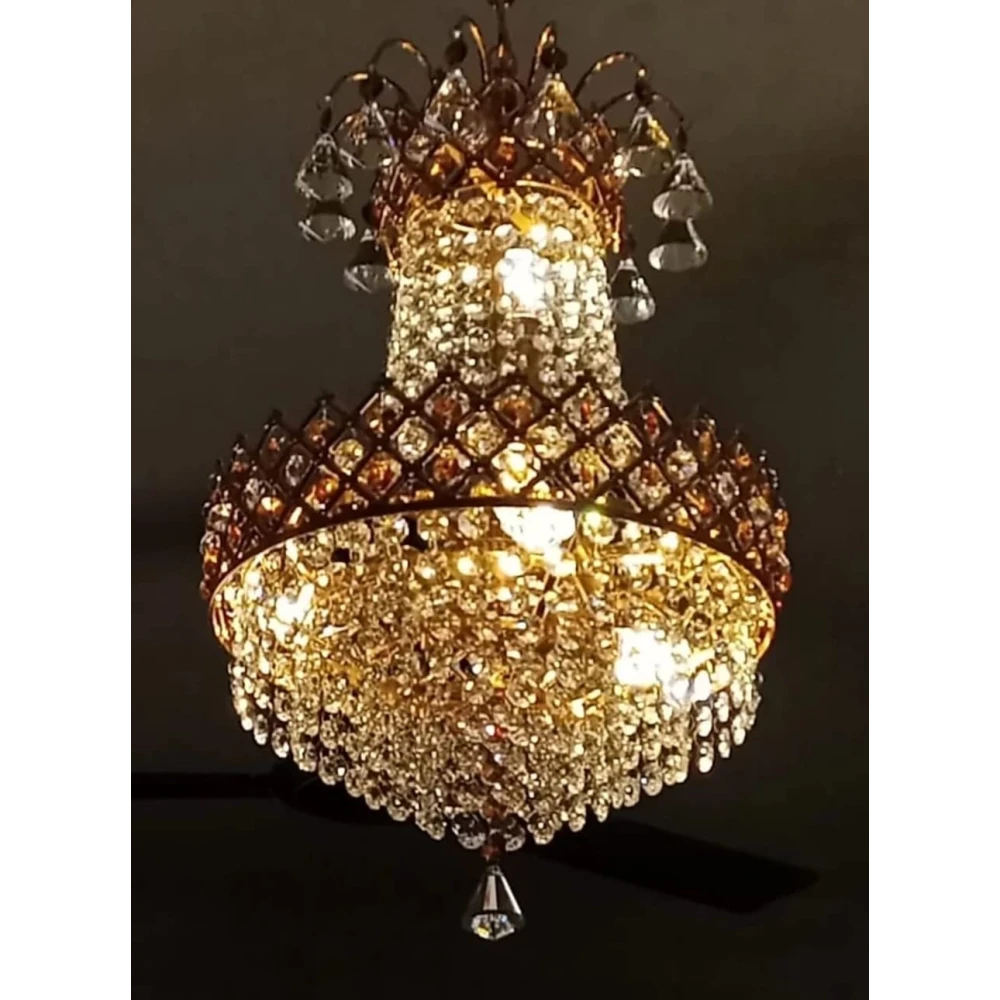 PRMOAGEN Crystal Big Size Jhhomar Lamp Ceiling Light for Living Room/Hall/Bed Room etc