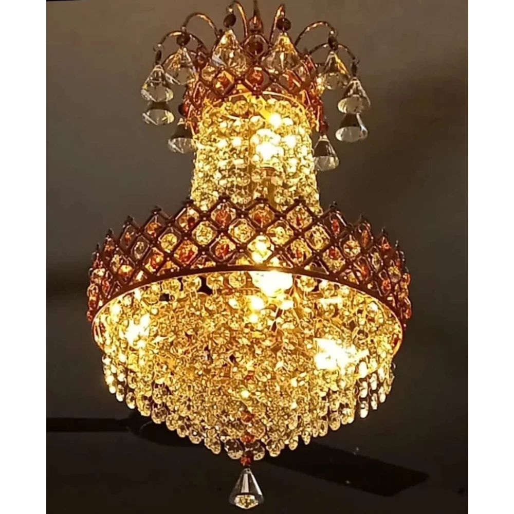 PRMOAGEN Crystal Big Size Jhhomar Lamp Ceiling Light for Living Room/Hall/Bed Room etc