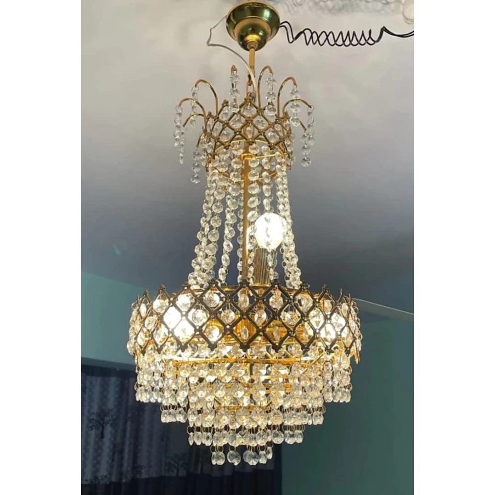 SHRI MAHAL ANTIQUES Crystal Big Size Jhhomar Lamp Ceiling Light for Living Room/Hall/Bed Room Hotel Restaurant