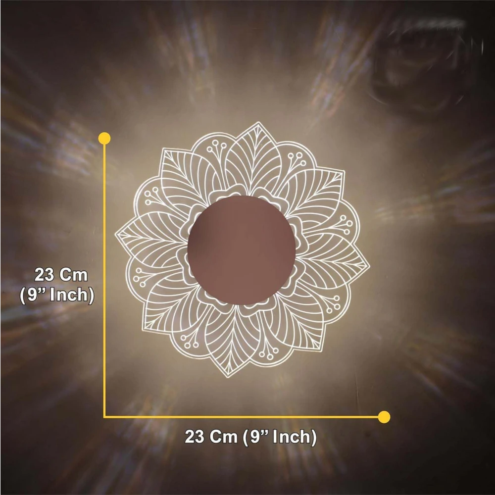 SHRI MAHAL ANTIQUES Flower Wall & Ceiling Light - 3-in-1 LED - Creative Decorative Acrylic Wall Light, Modern Wall Sconces for Bedroom, Living Room, Vanity, Kids Room, Home & Office, Hallway, Gifts