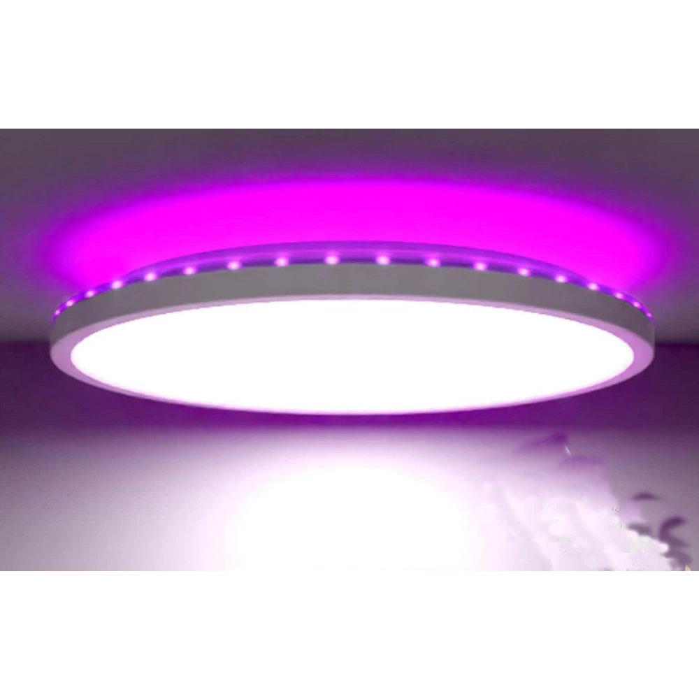PRMOAGEN LED Ceiling Light, Dimmable, 24 W, 3200 lm, RGB Colour Changing, IP54 Waterproof, Bathroom Lamp, 3000 K - 6500 K, Round, Flat Bathroom Ceiling Lamp, for Children's Room, Bedroom
