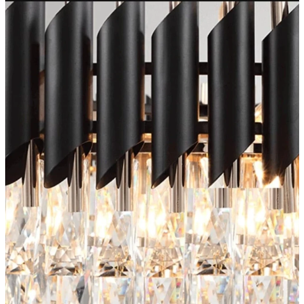 SHRI MAHAL ANTIQUES Black Mamba Round Chandelier (550 MM)